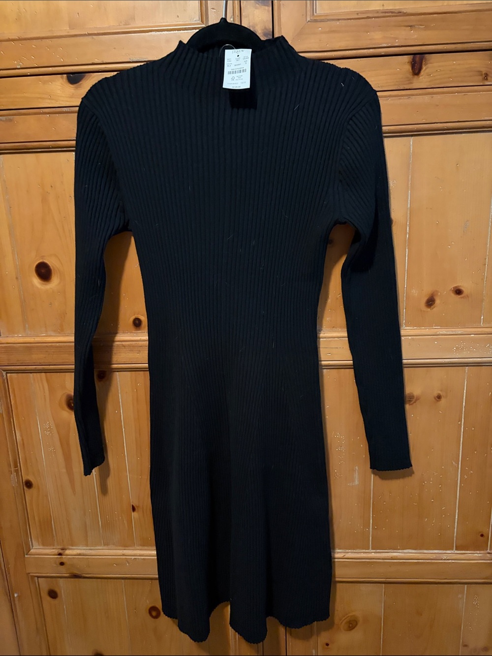 J Crew NWT black sweater dress
